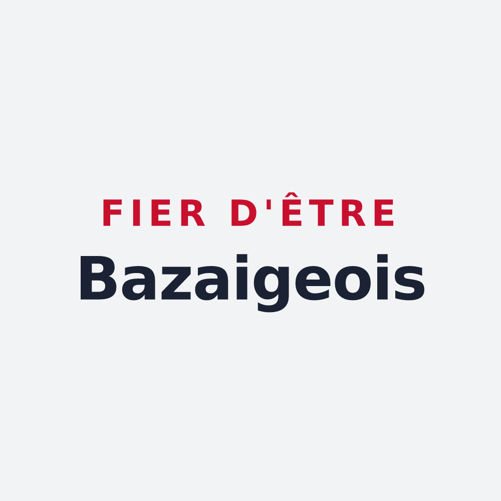 Poster « Fier d'être Bazaigeois » — design pour Bazaiges