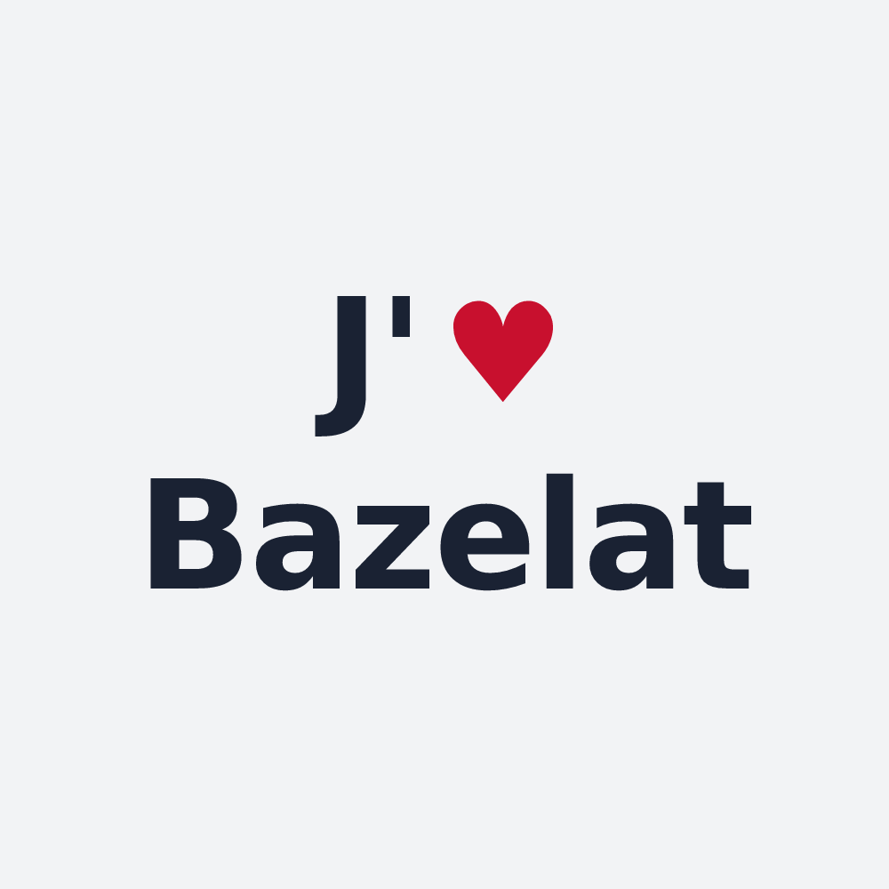 Poster personnalisé Bazelat — design J'aime Bazelat