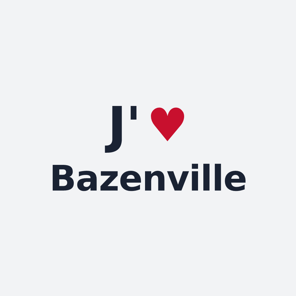 Poster personnalisé Bazenville — design J'aime Bazenville