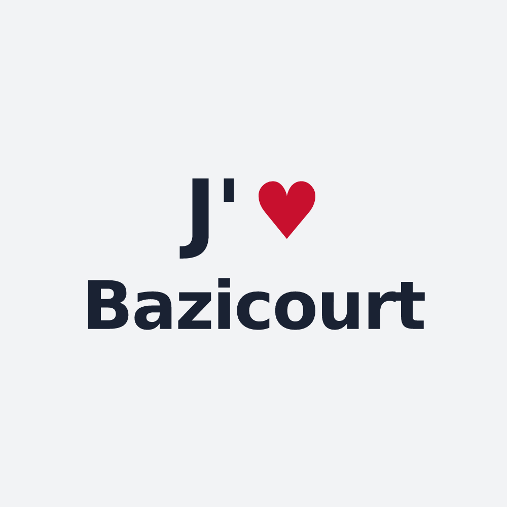 Poster personnalisé Bazicourt — design J'aime Bazicourt