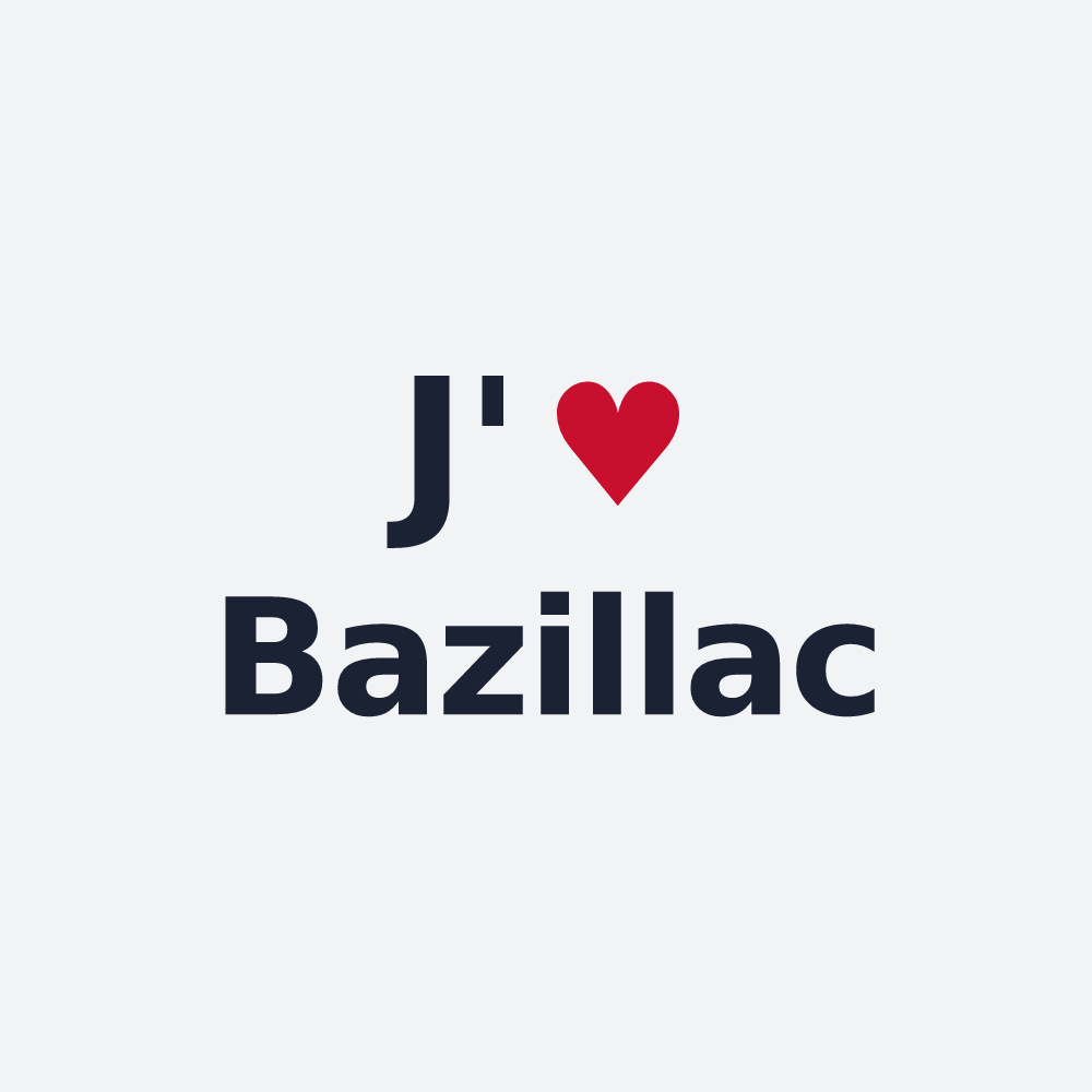 Poster personnalisé Bazillac — design J'aime Bazillac