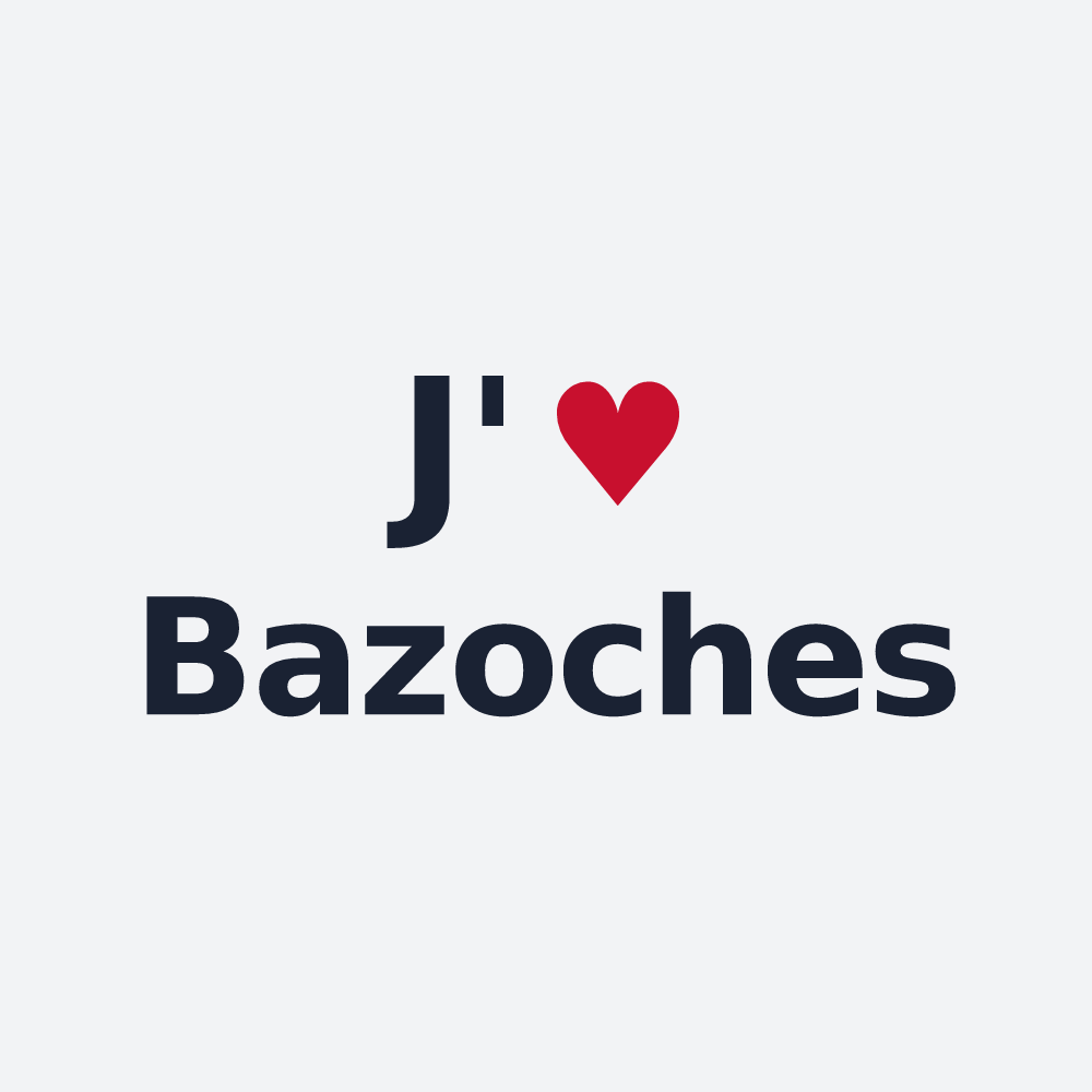 Poster personnalisé Bazoches — design J'aime Bazoches