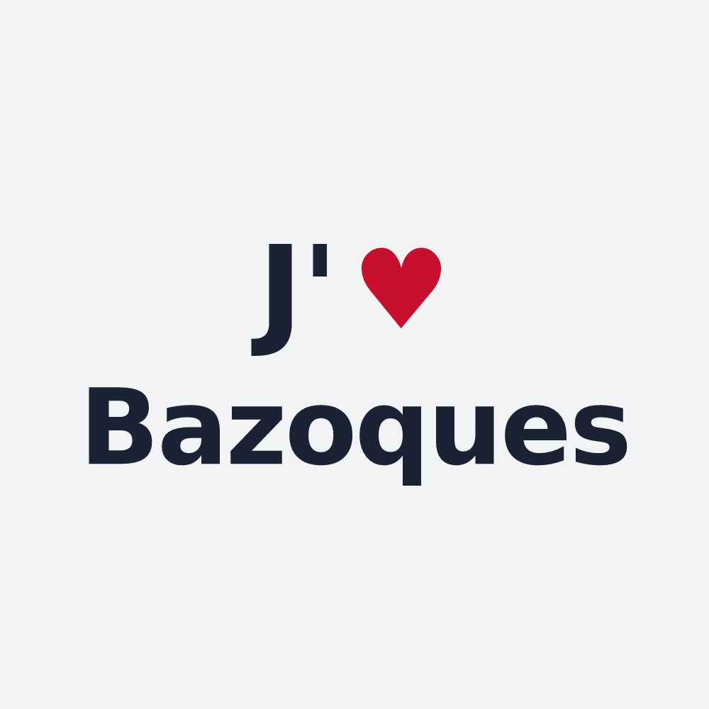 Poster personnalisé Bazoques — design J'aime Bazoques