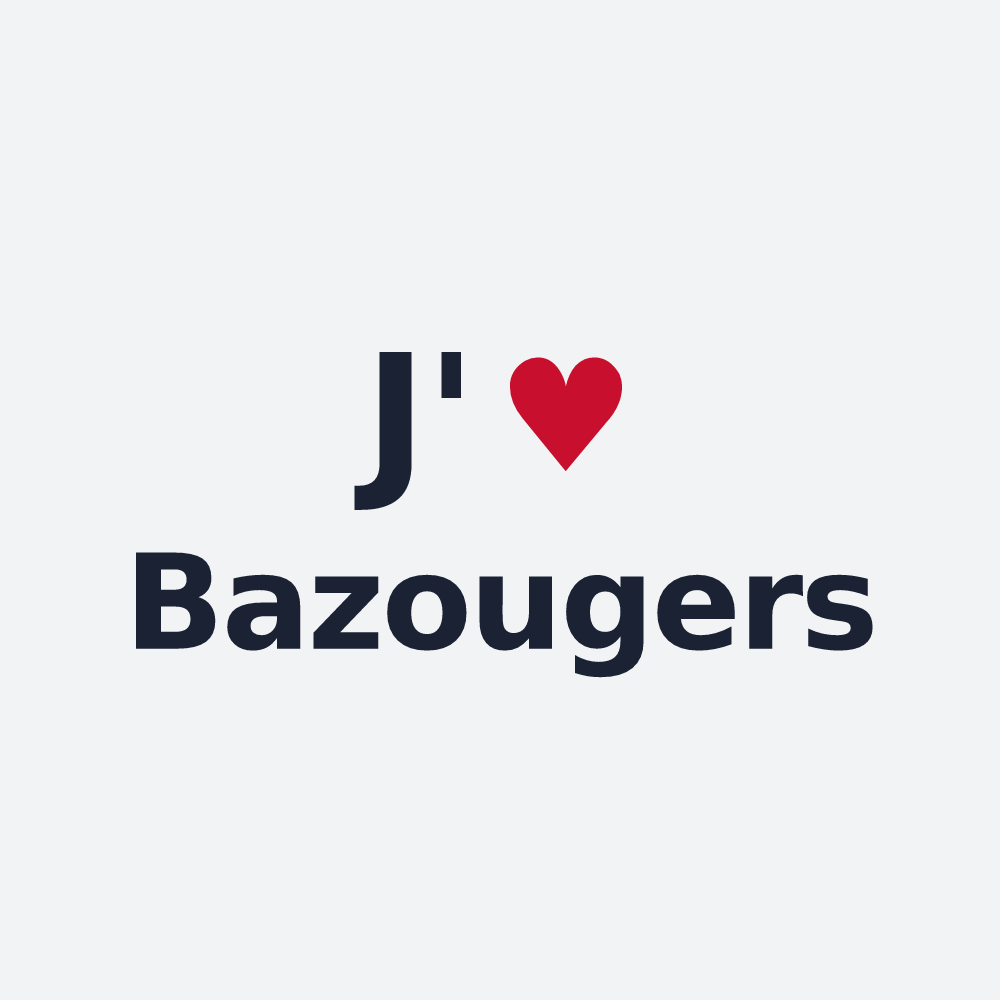 Poster personnalisé Bazougers — design J'aime Bazougers