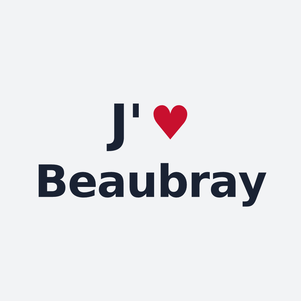 Poster personnalisé Beaubray — design J'aime Beaubray