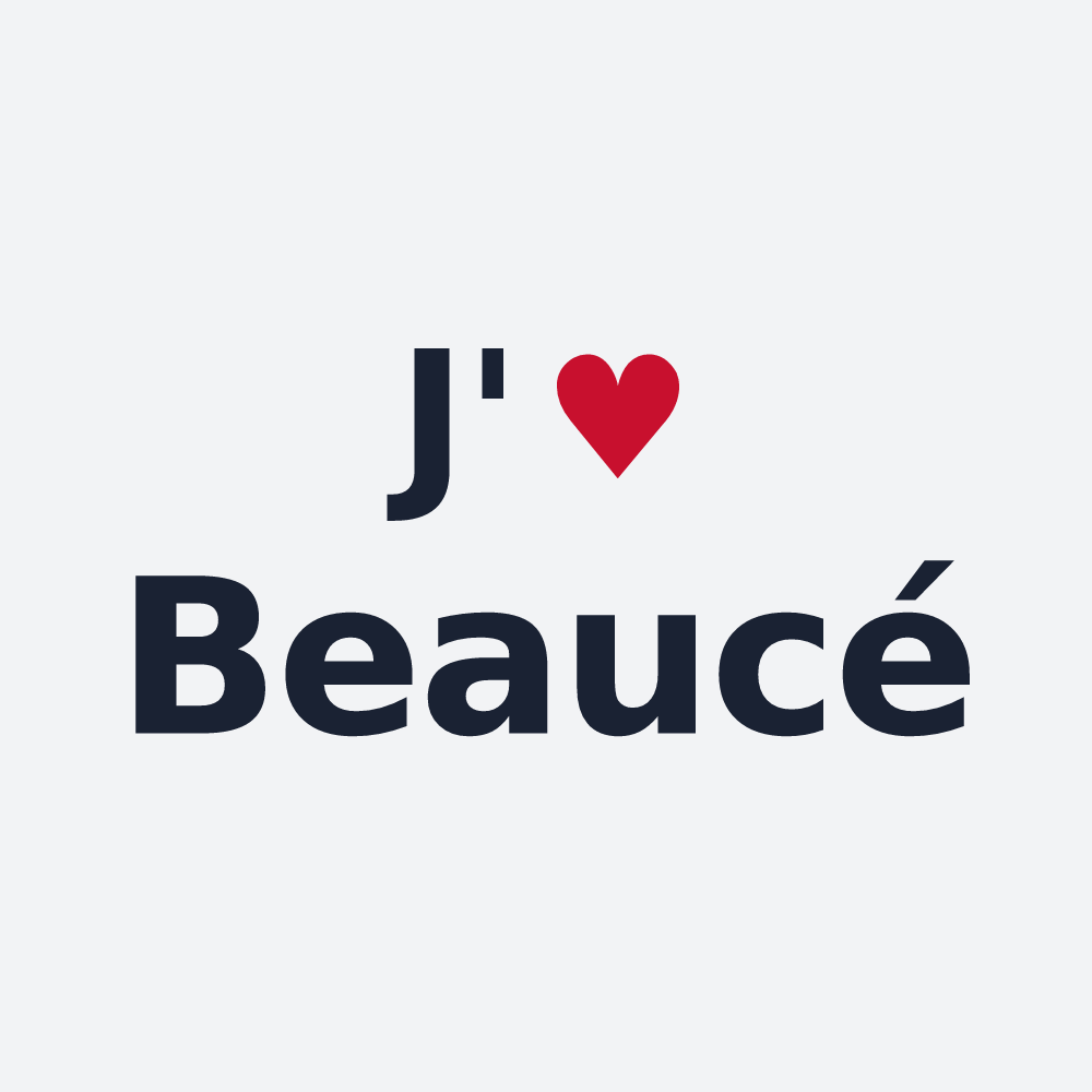 Poster personnalisé Beaucé — design J'aime Beaucé