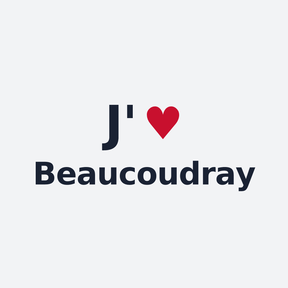 Poster personnalisé Beaucoudray — design J'aime Beaucoudray
