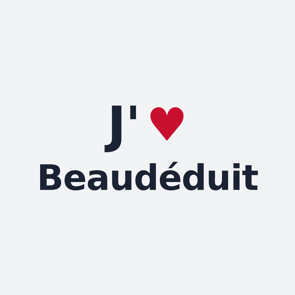 Poster personnalisé Beaudéduit — design J'aime Beaudéduit