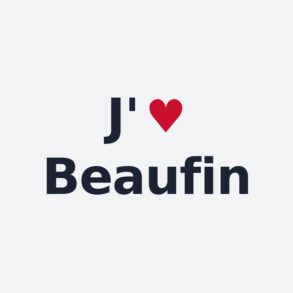 Poster personnalisé Beaufin — design J'aime Beaufin