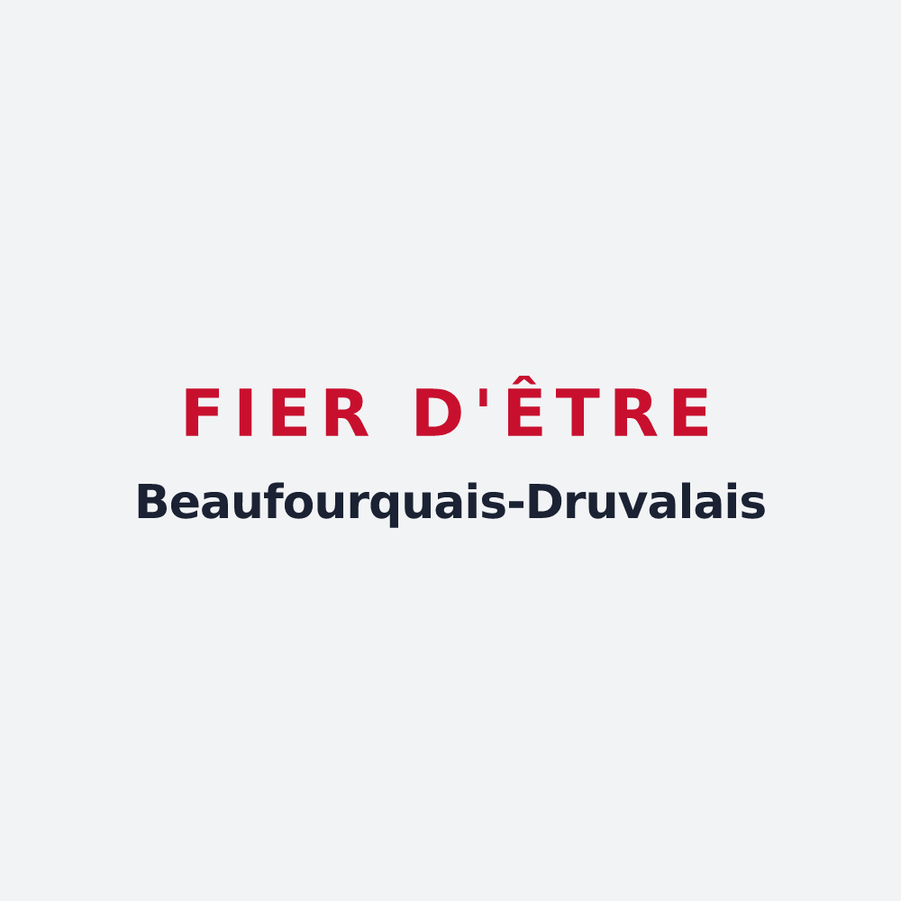 Poster « Fier d'être Beaufourquais-Druvalais » — design pour Beaufour-Druval