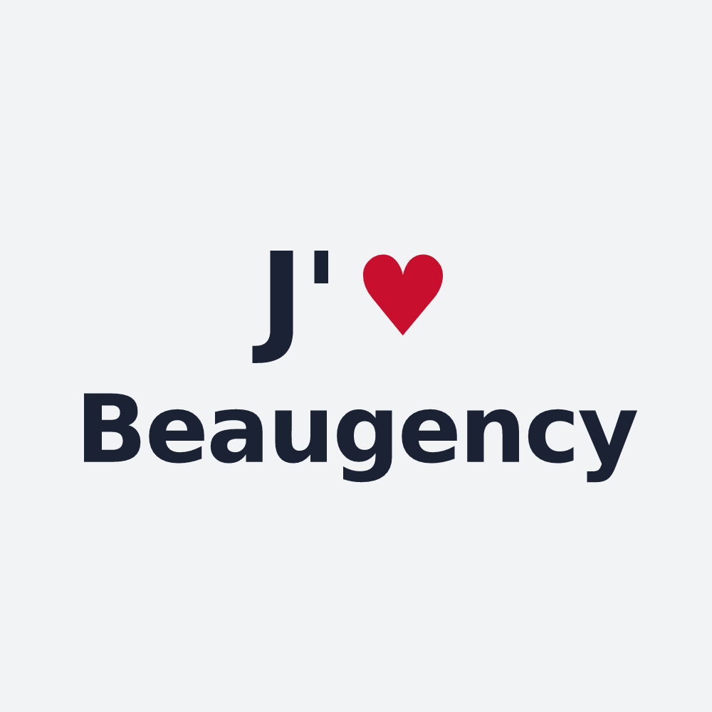 Poster personnalisé Beaugency — design « J'aime Beaugency » imprimé sur le poster