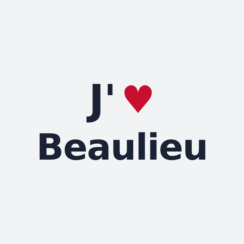 Poster personnalisé Beaulieu — design J'aime Beaulieu