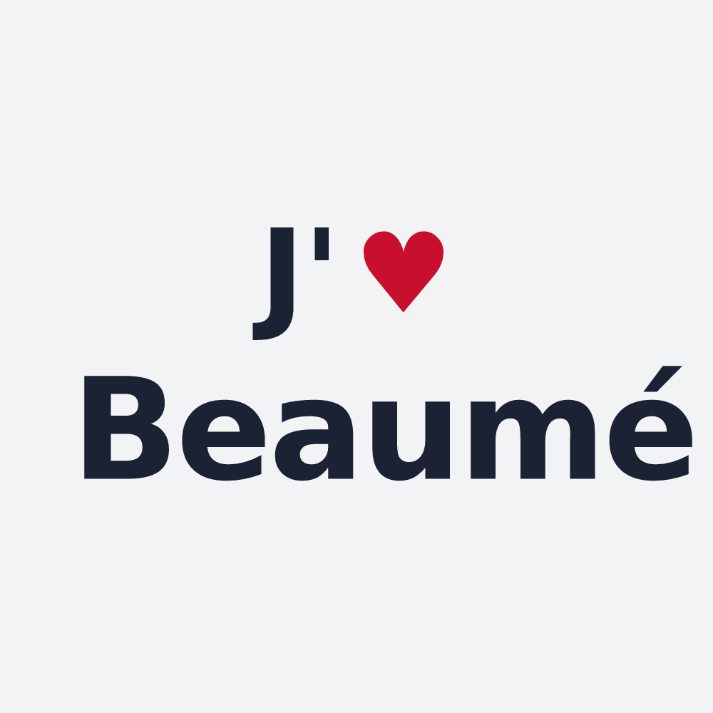 Poster personnalisé Beaumé — design J'aime Beaumé