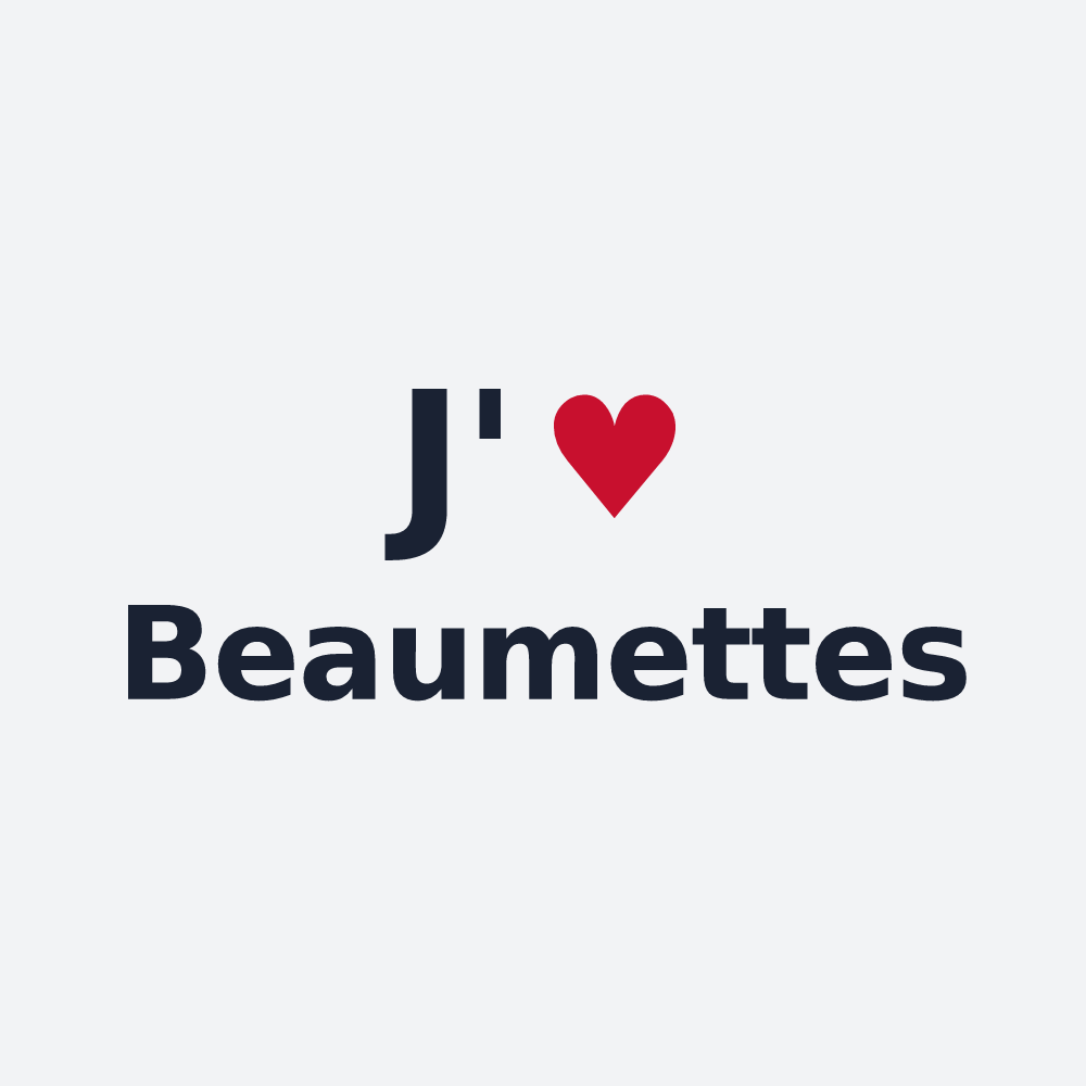 Poster personnalisé Beaumettes — design « J'aime Beaumettes » imprimé sur le poster