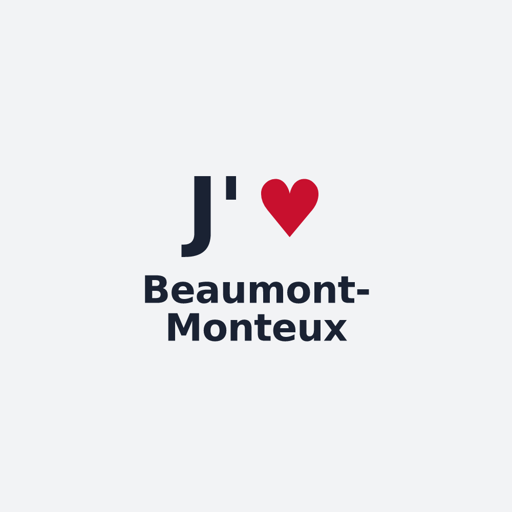 Poster personnalisé Beaumont-Monteux — design J'aime Beaumont-Monteux
