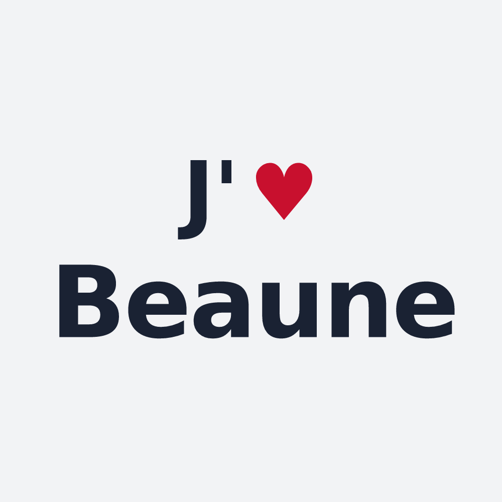 Poster personnalisé Beaune — design J'aime Beaune