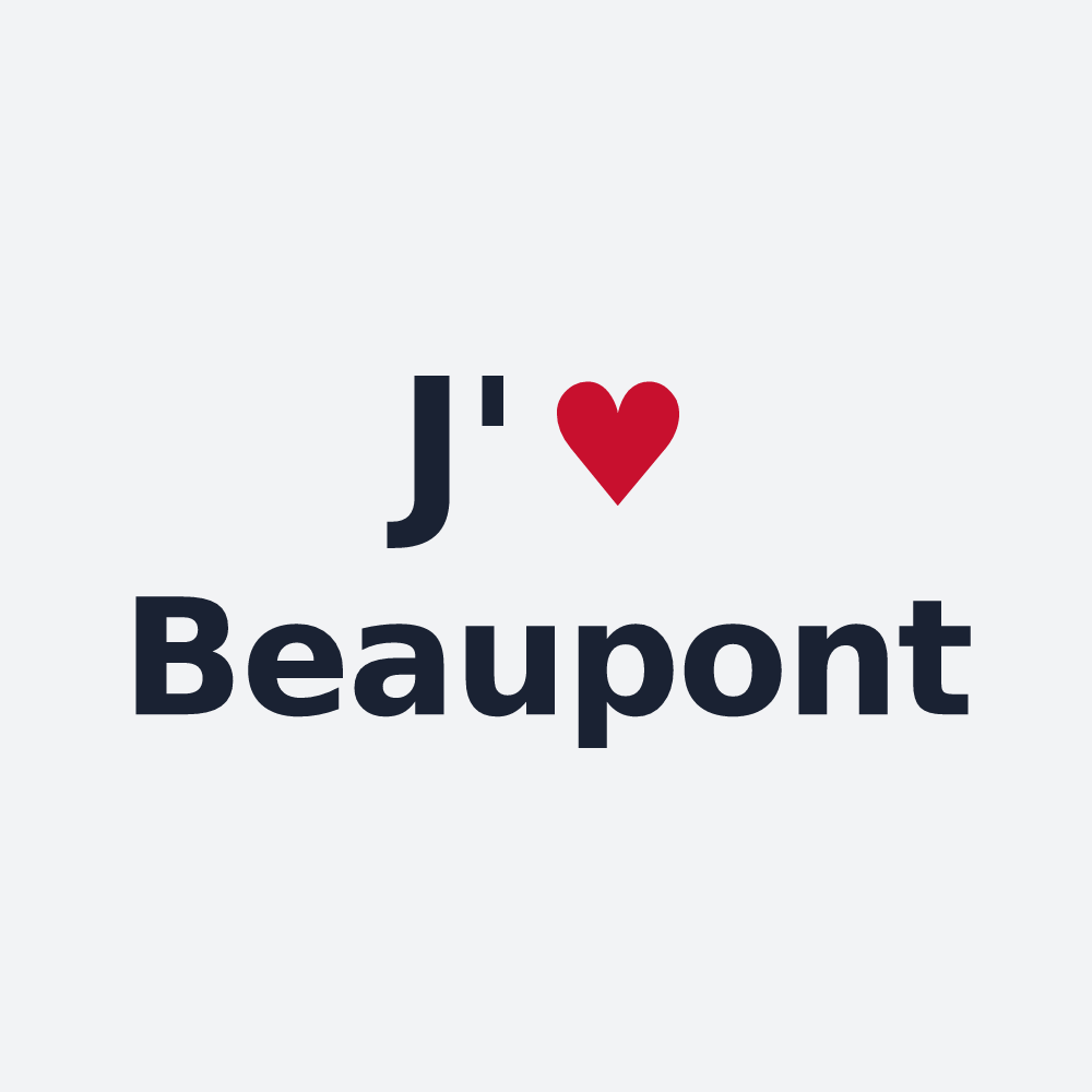Poster personnalisé Beaupont — design J'aime Beaupont