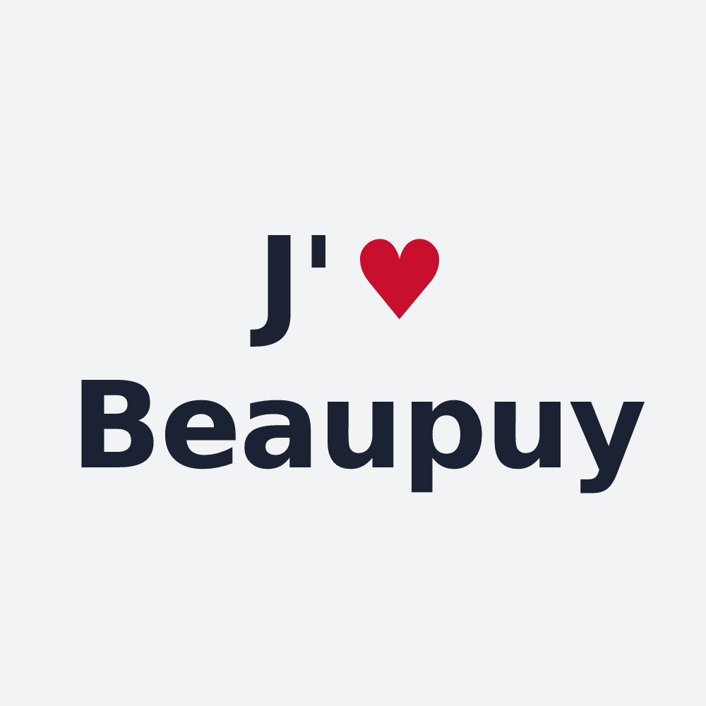 Poster personnalisé Beaupuy — design J'aime Beaupuy