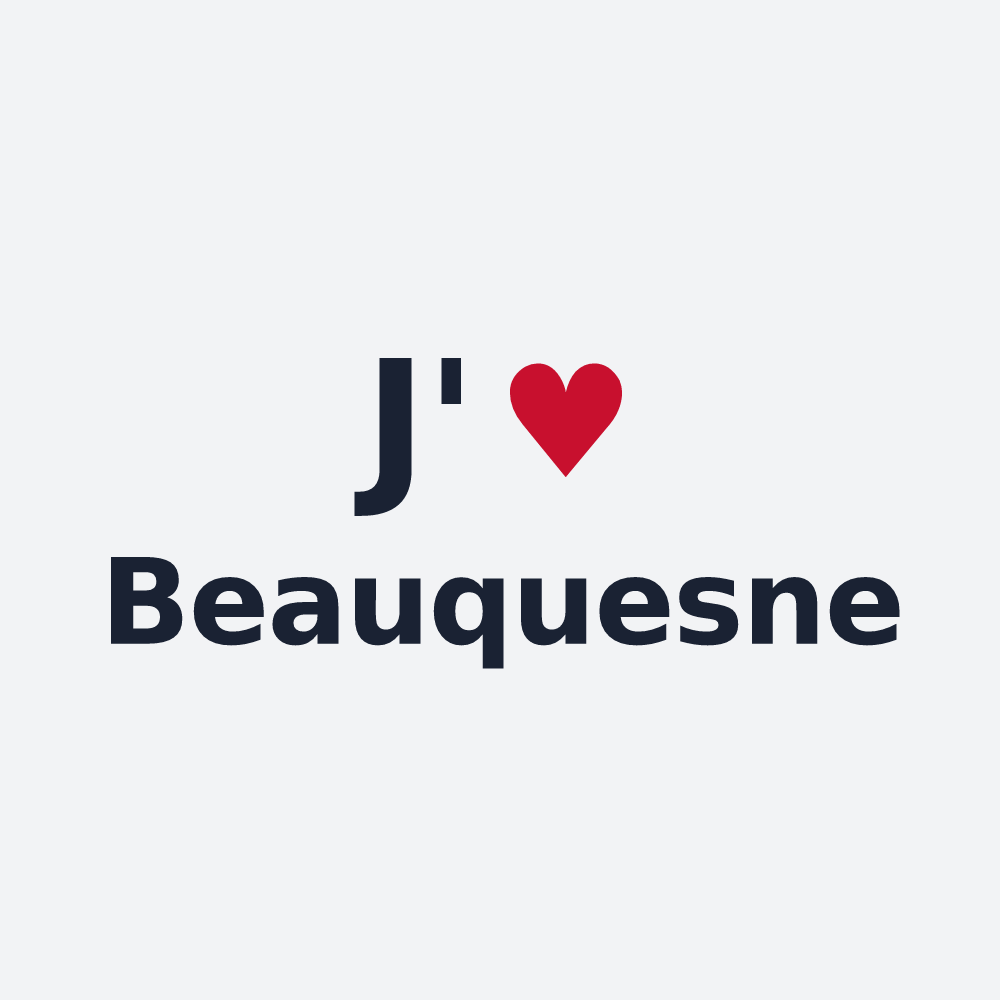 Poster personnalisé Beauquesne — design J'aime Beauquesne