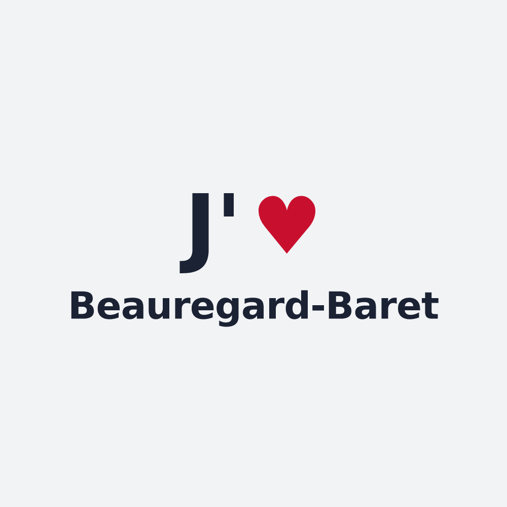 Poster personnalisé Beauregard-Baret — design J'aime Beauregard-Baret