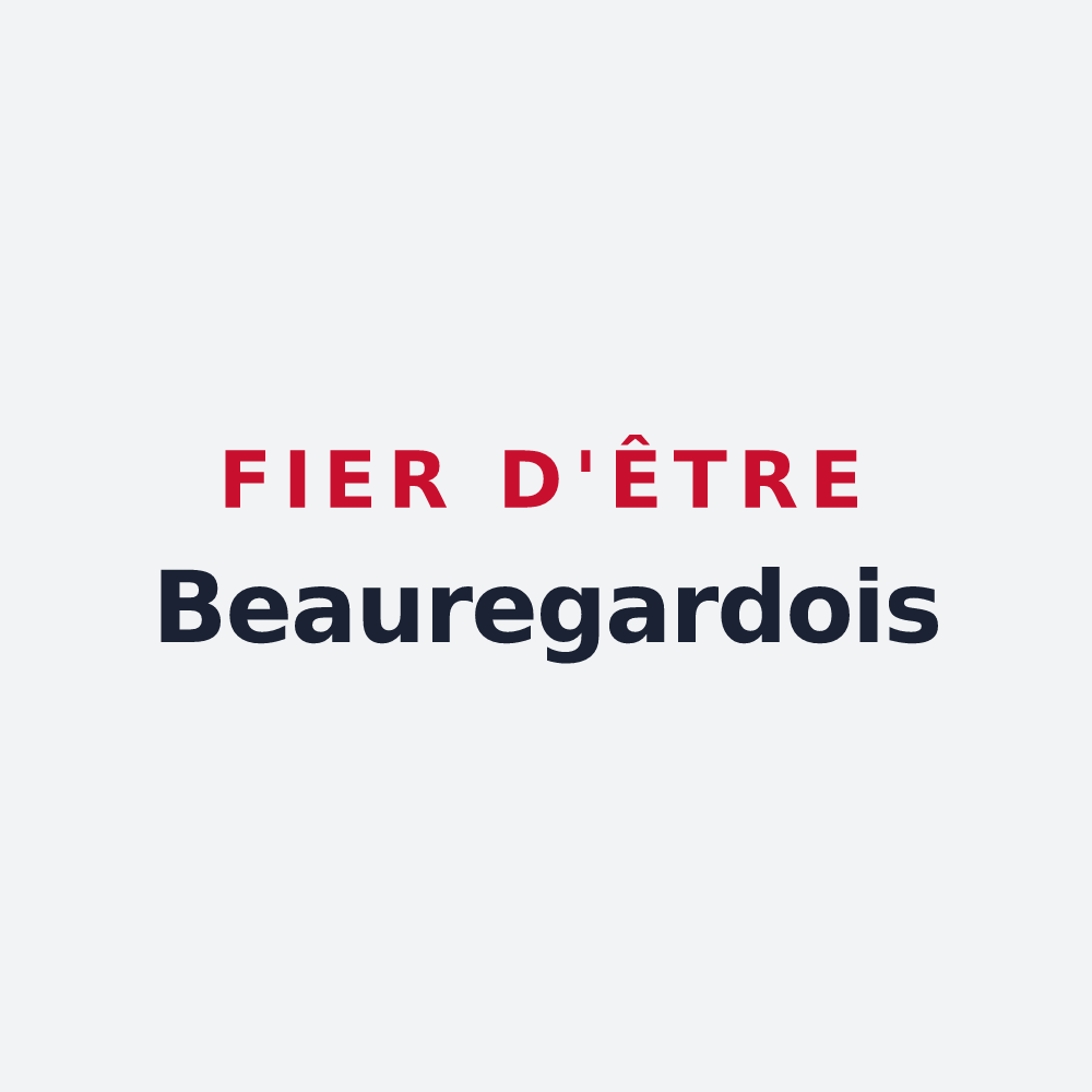 Poster « Fier d'être Beauregardois » — design pour Beauregard-l'Évêque