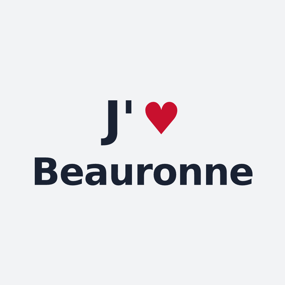 Poster personnalisé Beauronne — design J'aime Beauronne