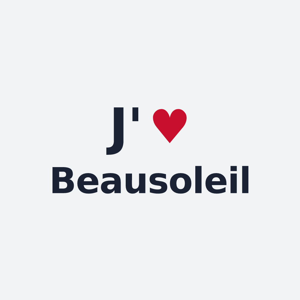 Poster personnalisé Beausoleil — design J'aime Beausoleil