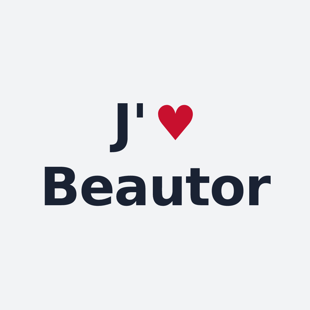 Poster personnalisé Beautor — design J'aime Beautor