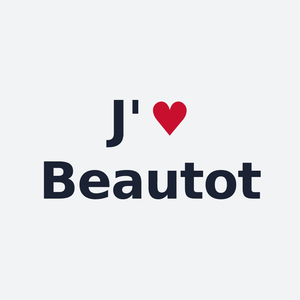 Poster personnalisé Beautot — design « J'aime Beautot » imprimé sur le poster