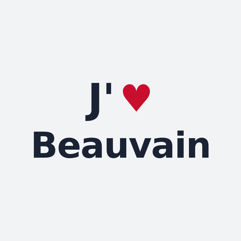 Poster personnalisé Beauvain — design « J'aime Beauvain » imprimé sur le poster