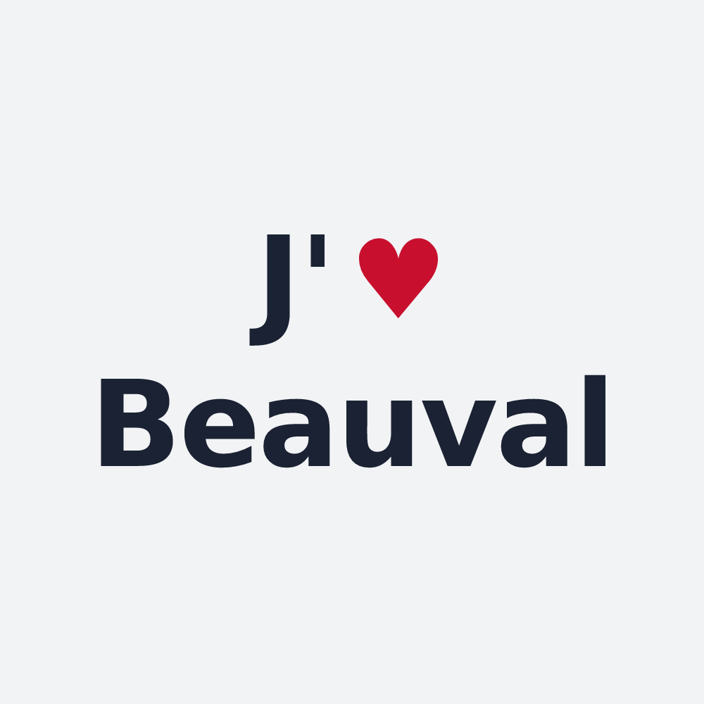 Poster personnalisé Beauval — design « J'aime Beauval » imprimé sur le poster