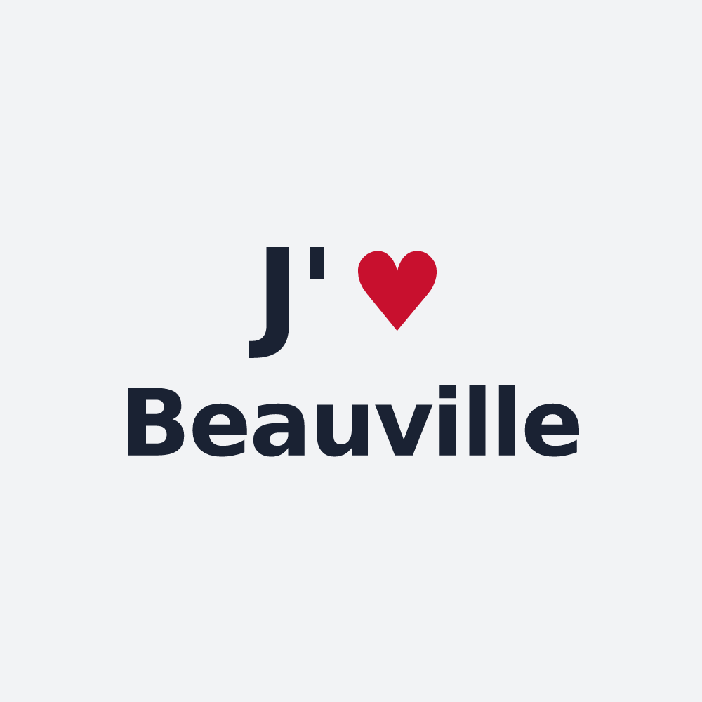 Poster personnalisé Beauville — design J'aime Beauville