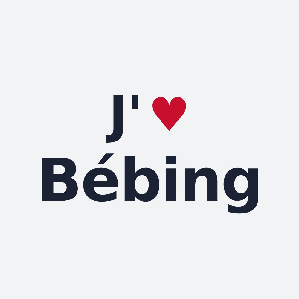 Poster personnalisé Bébing — design J'aime Bébing