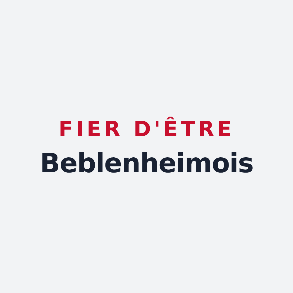 Poster « Fier d'être Beblenheimois » — design pour Beblenheim