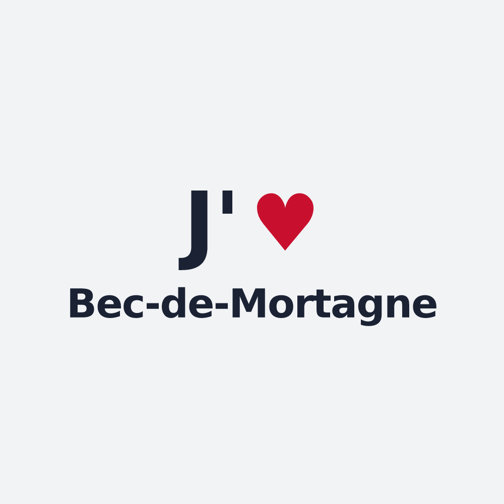 Poster personnalisé Bec-de-Mortagne — design J'aime Bec-de-Mortagne
