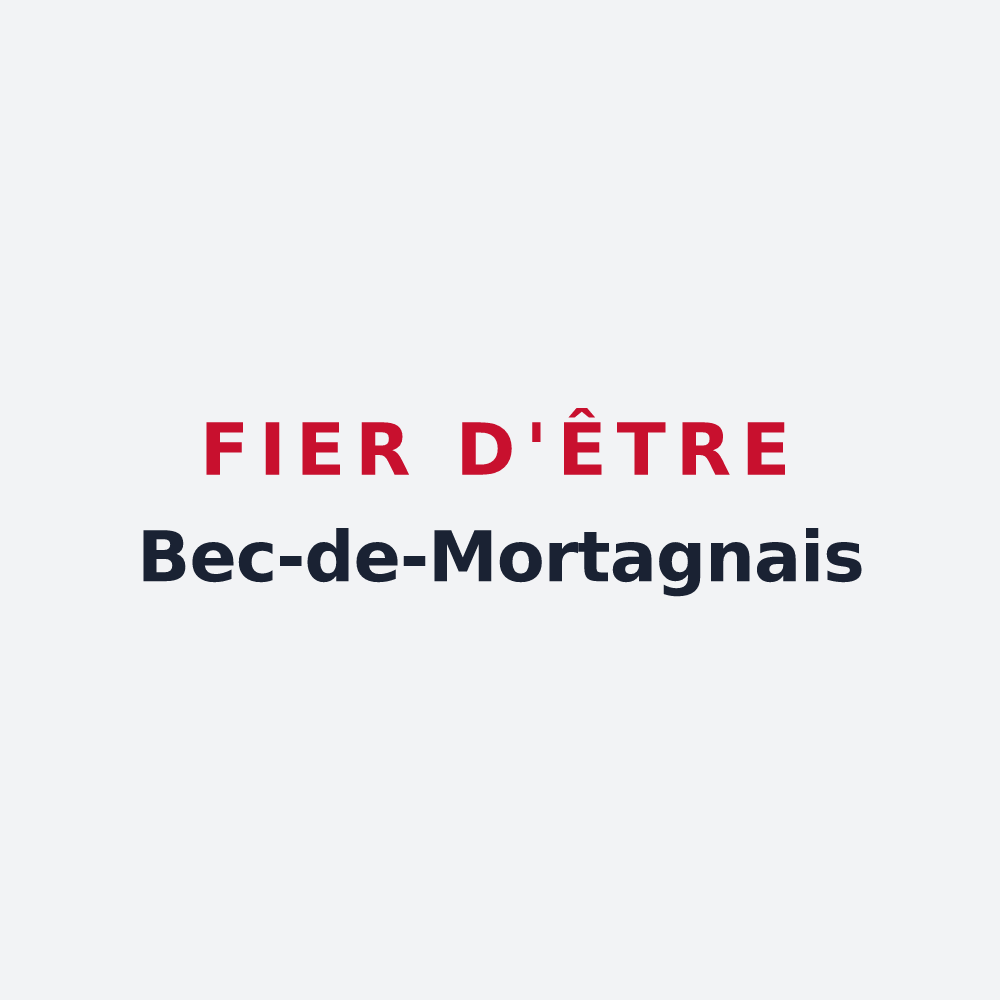 Poster « Fier d'être Bec-de-Mortagnais » — design pour Bec-de-Mortagne