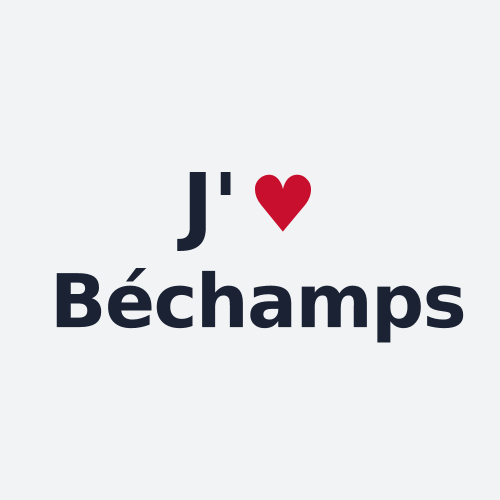 Poster personnalisé Béchamps — design J'aime Béchamps