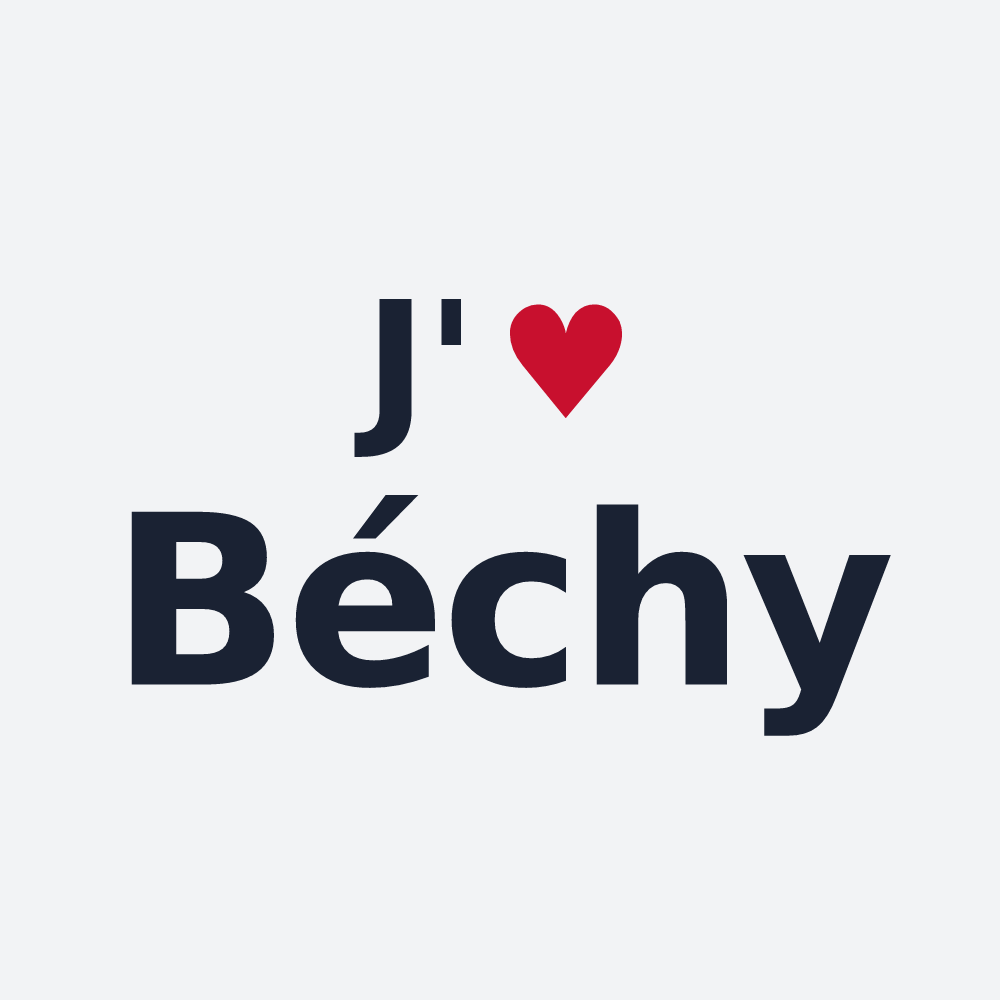 Poster personnalisé Béchy — design J'aime Béchy