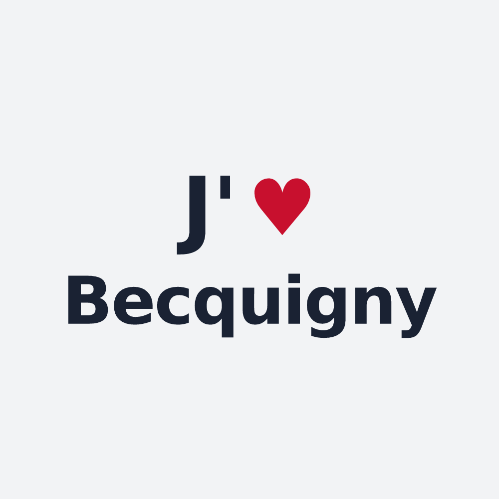 Poster personnalisé Becquigny — design J'aime Becquigny