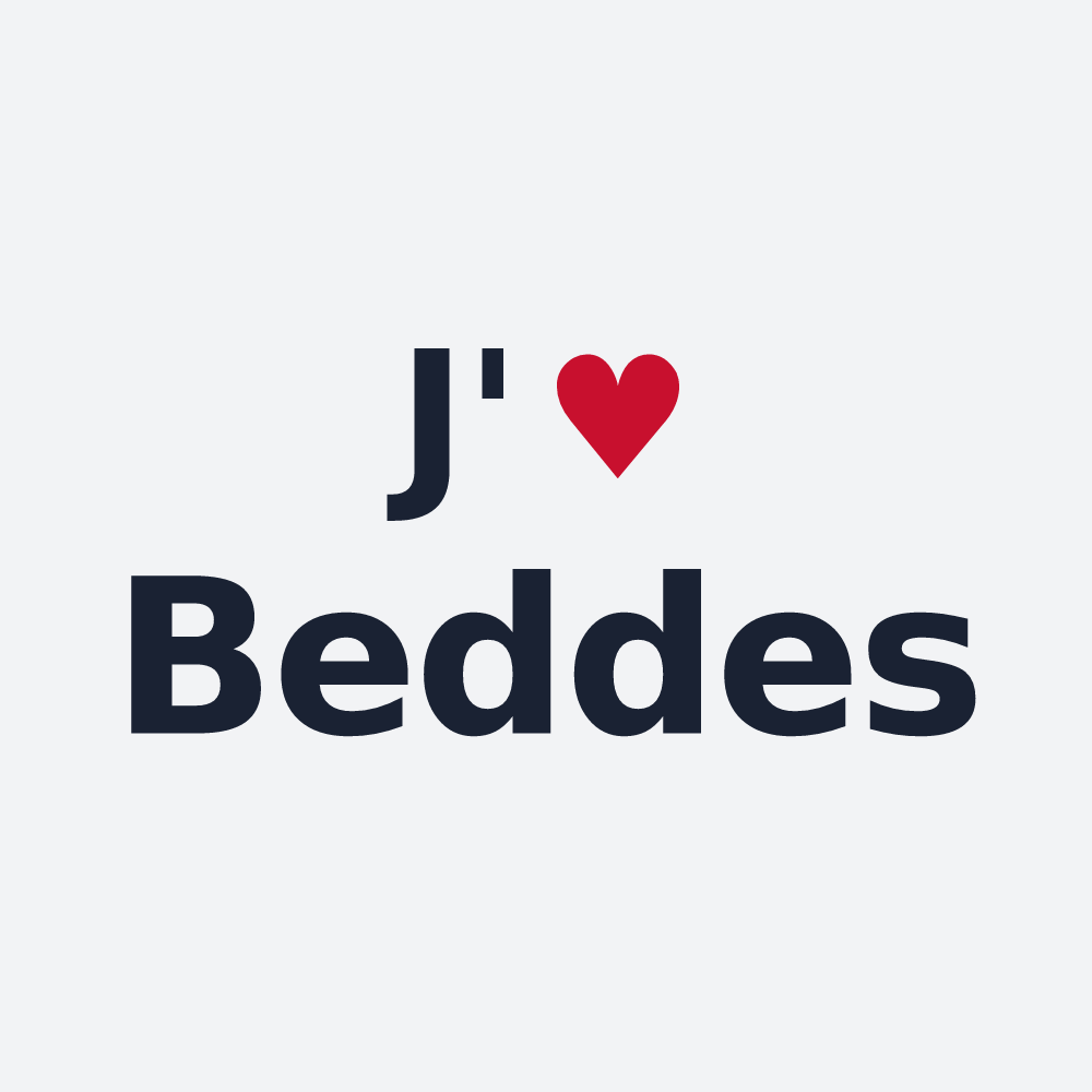 Poster personnalisé Beddes — design J'aime Beddes