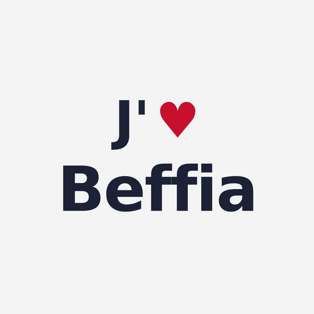 Poster personnalisé Beffia — design J'aime Beffia