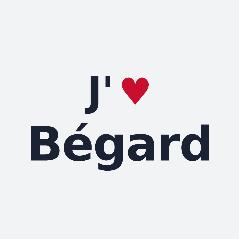Poster personnalisé Bégard — design J'aime Bégard
