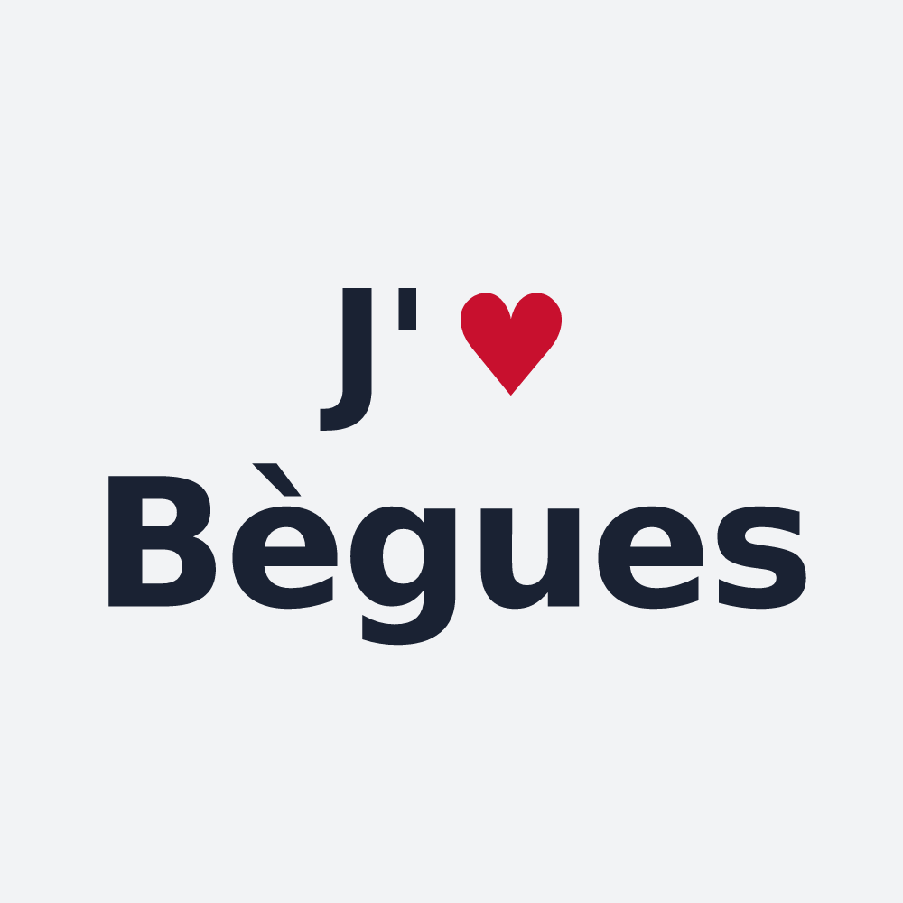 Poster personnalisé Bègues — design J'aime Bègues