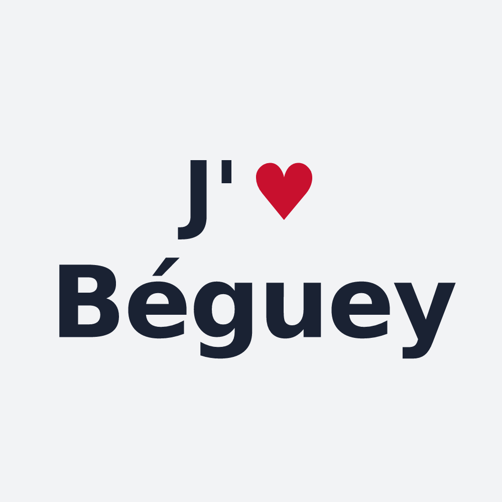 Poster personnalisé Béguey — design J'aime Béguey