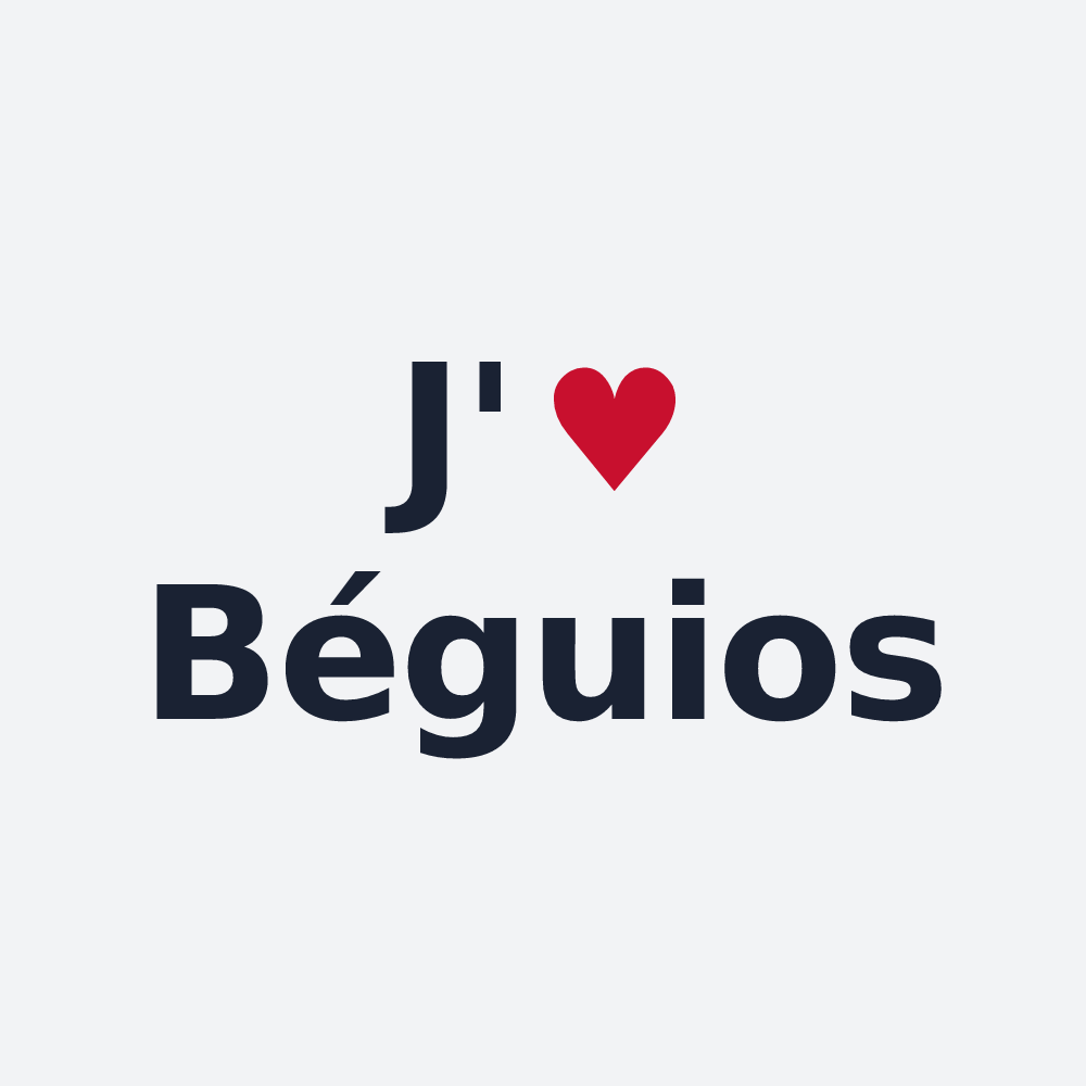 Poster personnalisé Béguios — design J'aime Béguios