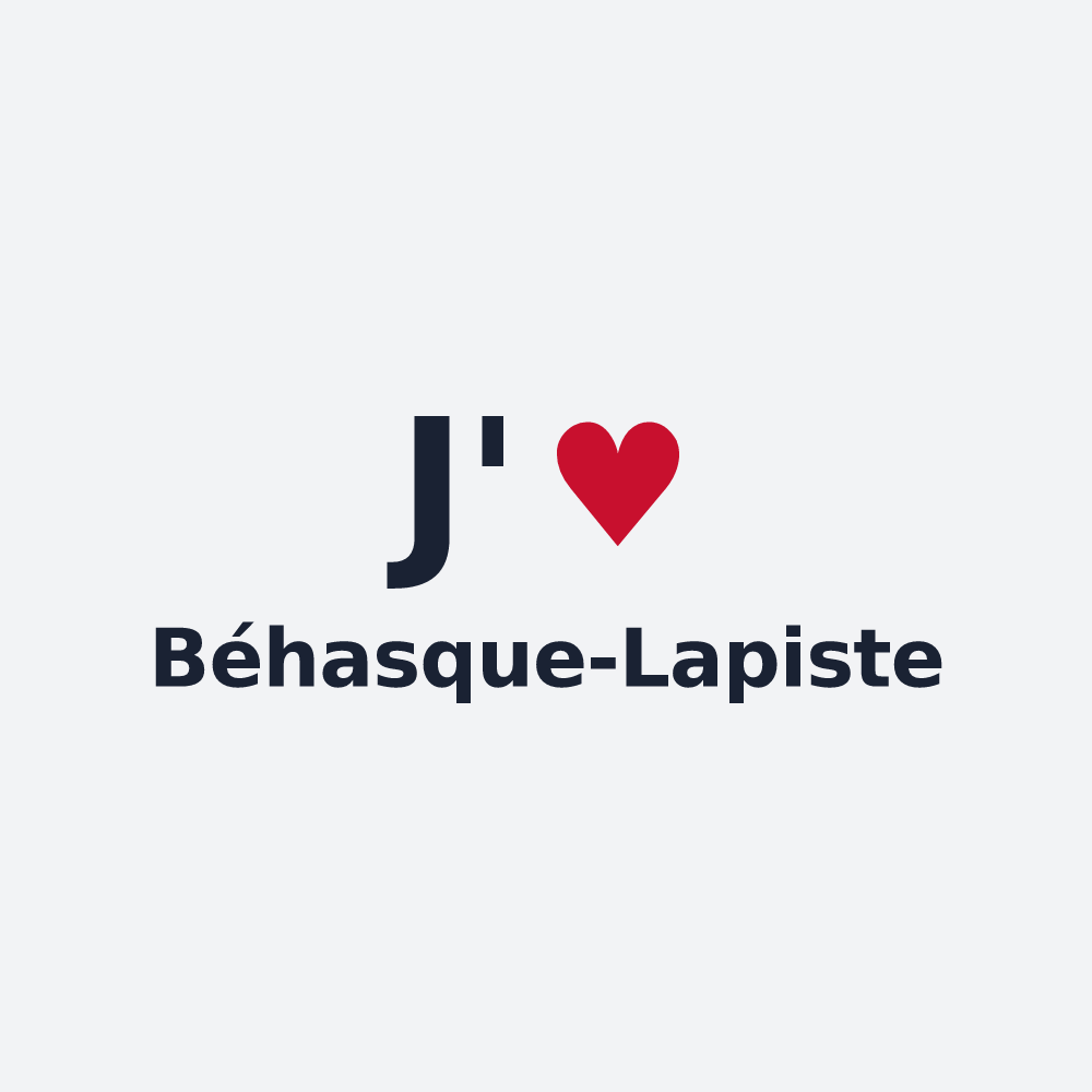 Poster personnalisé Béhasque-Lapiste — design « J'aime Béhasque-Lapiste » imprimé sur le poster