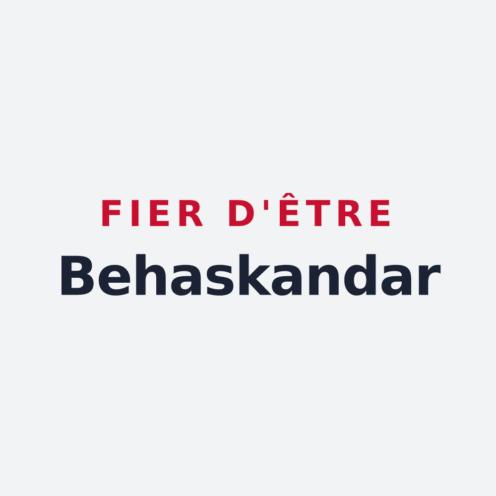 Poster « Fier d'être Behaskandar » — design pour Béhasque-Lapiste