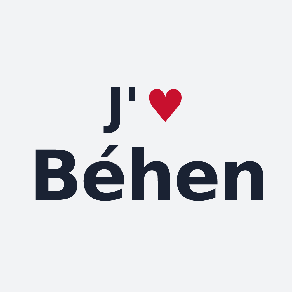 Poster personnalisé Béhen — design J'aime Béhen