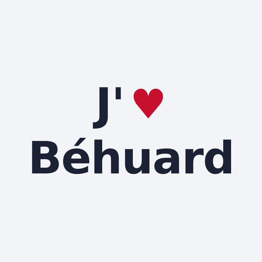 Poster personnalisé Béhuard — design J'aime Béhuard