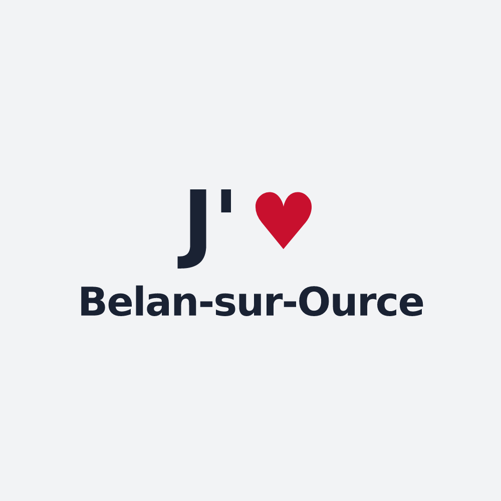 Poster personnalisé Belan-sur-Ource — design J'aime Belan-sur-Ource